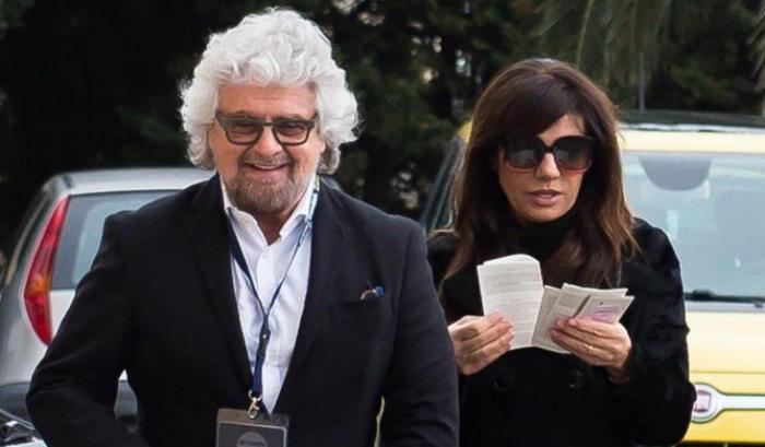 Beppe Grillo e la moglie Parvin Tadjik