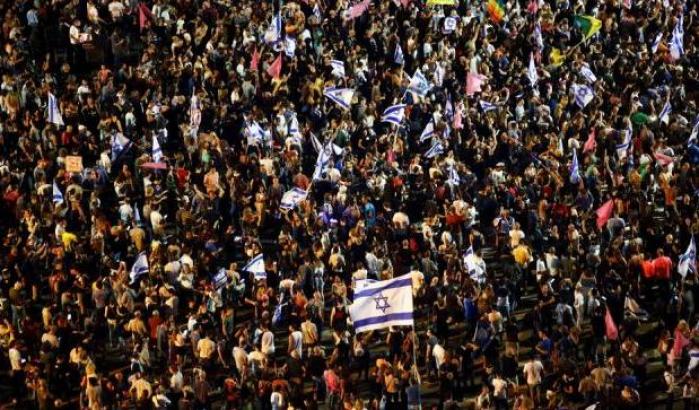 Manifestazione contro Netanyahu