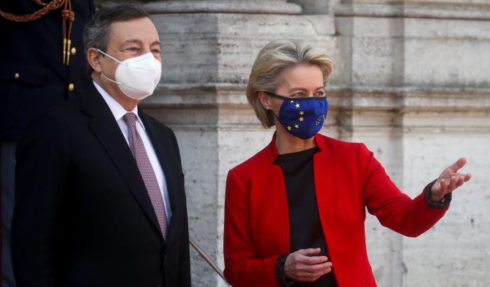 Incontro Von der Leyen-Draghi: approvato a pieni voti il Pnrr italiano
