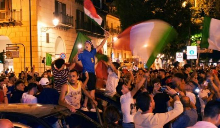 Festeggiamenti dopo Italia-Spagna, semifinale di Euro 2020