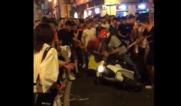 Immagine del video del rider picchiato a Cagliari