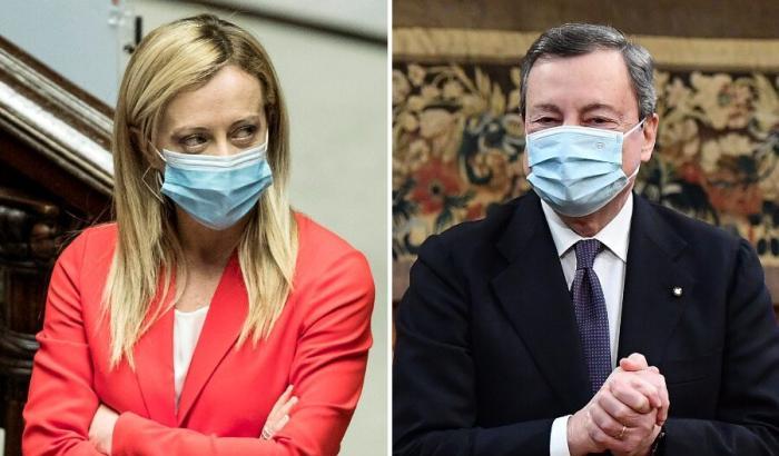 Giorgia Meloni attacca il premier: "Da Draghi parole di terrore"