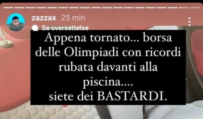 Zazzeri derubato di fronte alla piscina Bellariva dove era andato a festeggiare una volta rientrato dai Giochi olimpici