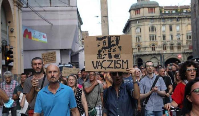 Manifestazione no green pass