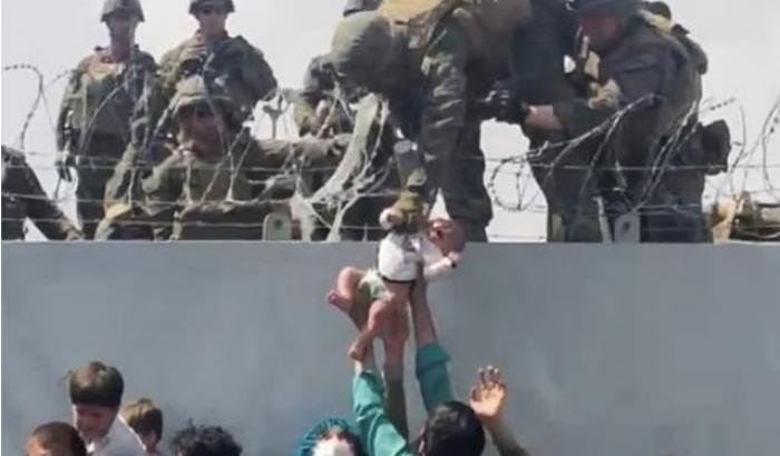 0005C38F-bambino-sopra-il-filo-spinato-dato-ai-militari Bambino sopra il filo spinato dato ai militari