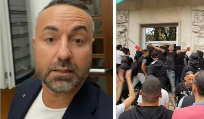 Il leader di "IoApro" sui social rilanciava l'assalto fascista: "Si sfonda la Cgil"