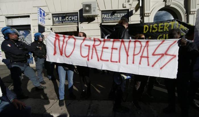 Manifestazione no green pass