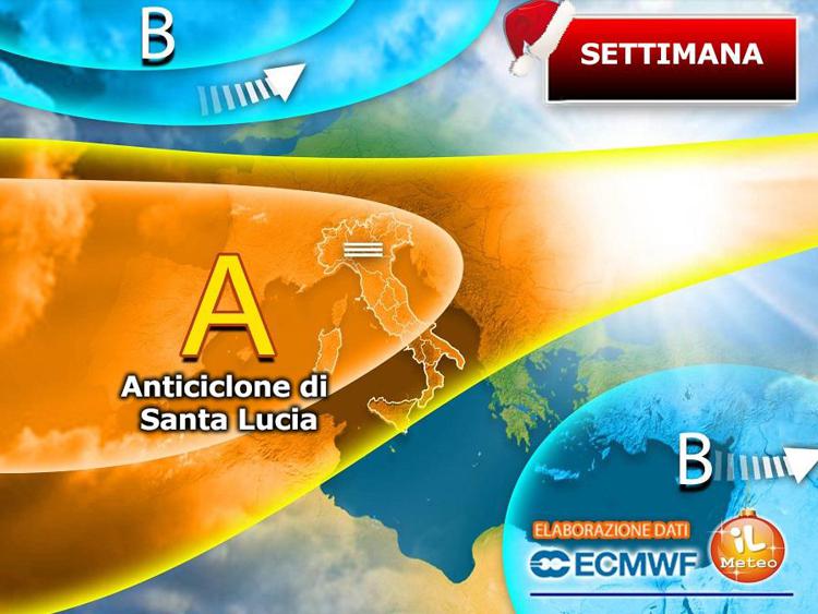 Poderoso anticiclone sull'Italia da oggi: rischio nebbia e ghiaccio soprattutto al Nord