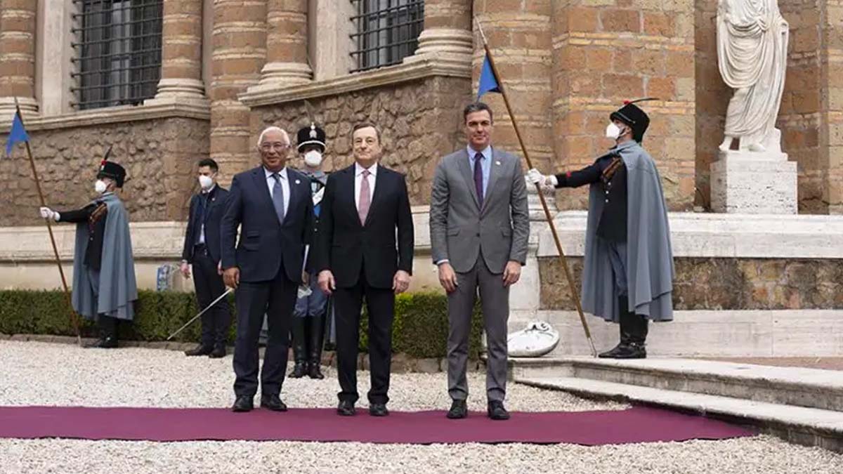 draghi-sanchez-villa madama Energia, Draghi chiama a raccolta l'Ue: "Serve coesione, come quella mostrata per l'Ucraina"