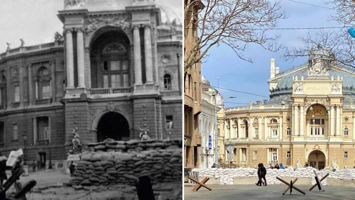 teatro odessa Odessa, il Teatro dell'Opera nel 1941 e oggi: l'inquietante similitudine delle foto