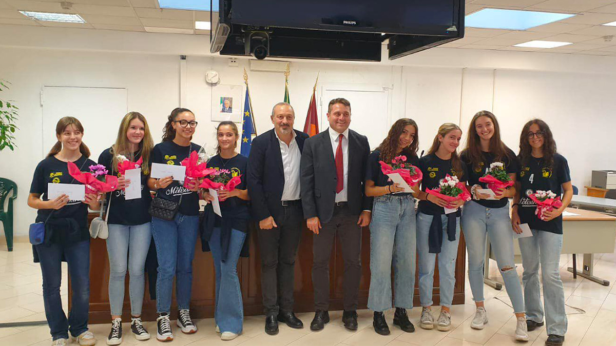 La premiazione di borsa di sport, un “Premio al merito scolastico e sportivo" ideato dalla "Dream Team Roma"