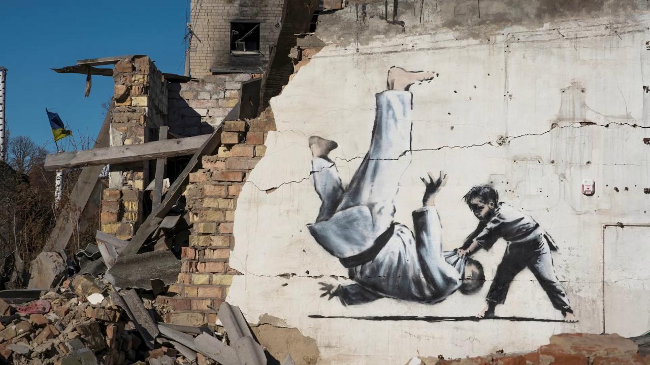 Bansky Cinque opere di Banksy in Ucraina