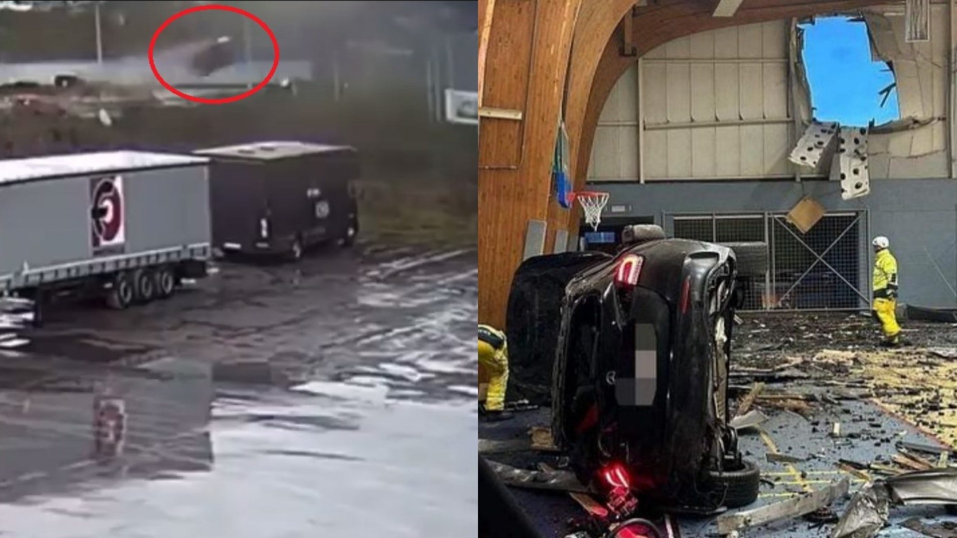 kiyine-incidente-auto Pauroso incidente per Kiyine: l'ex Lazio vola con l'auto e precipita in una palestra