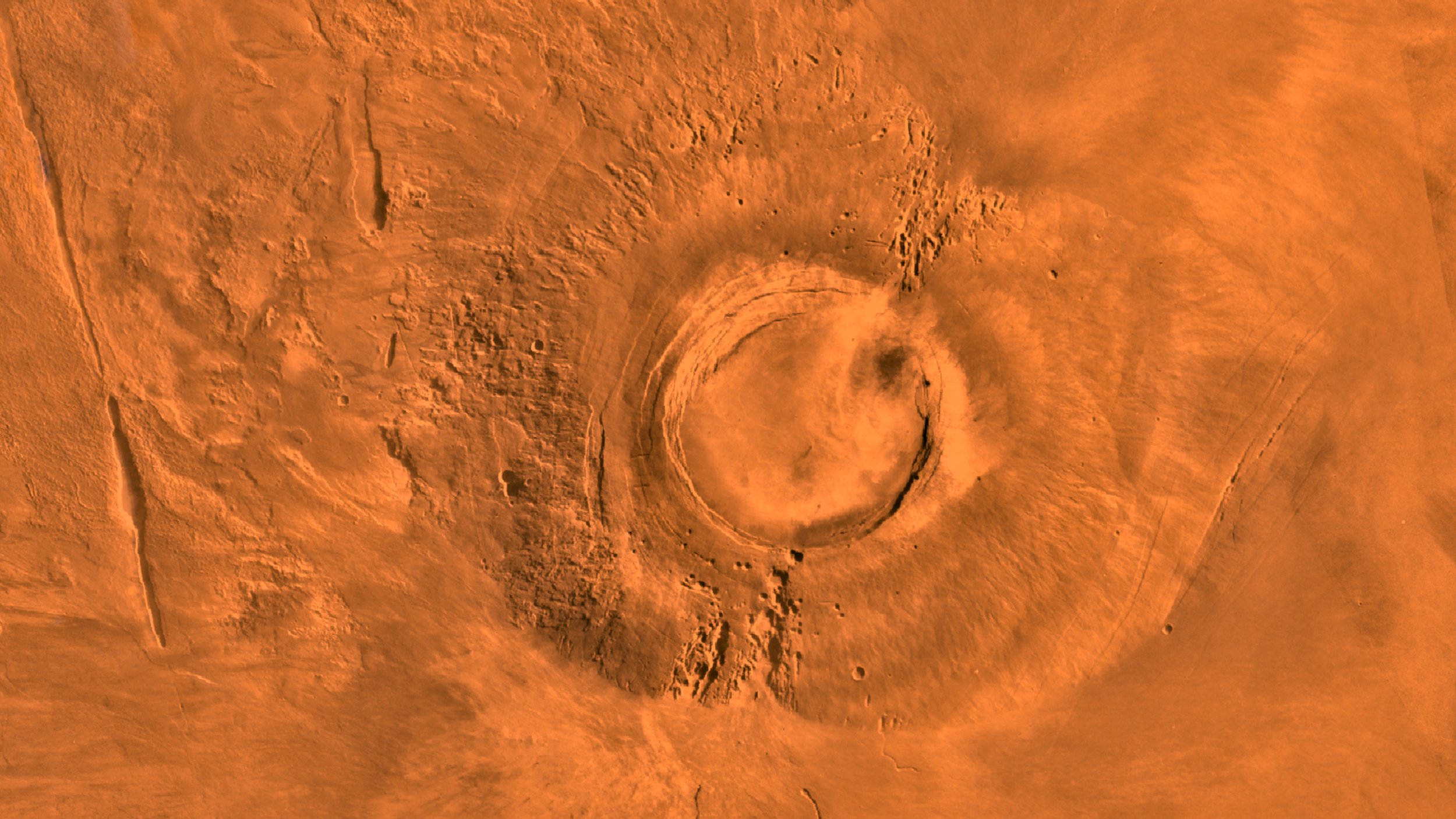 Mars Express scopre un nuovo segreto del vulcano di Marte Ascraeus Mons Mars Express scopre un nuovo segreto del vulcano di Marte Ascraeus Mons