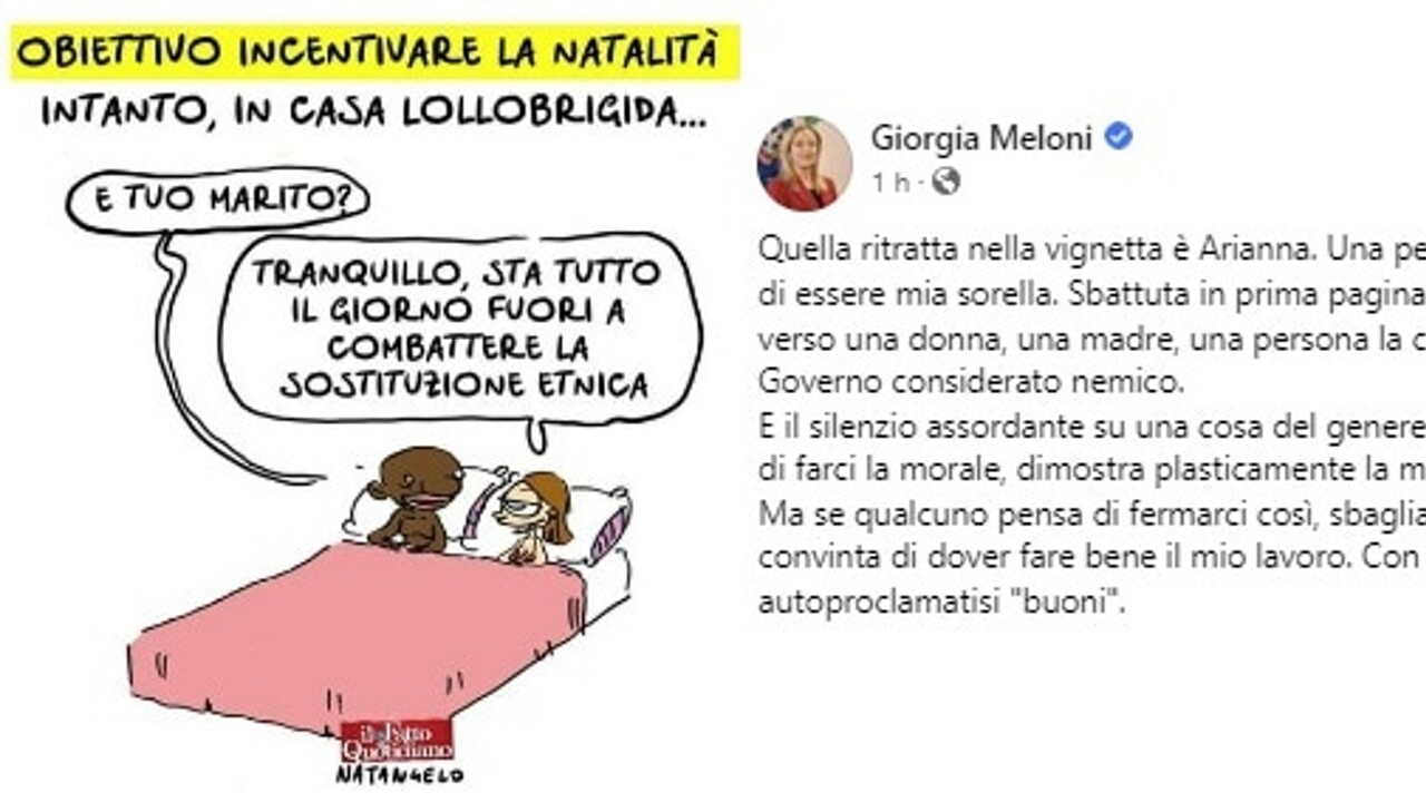 vignetta-natangelo-lollobrigida Sostituzione etnica, il vignettista Natangelo: "Procedimento disciplinare nei miei confronti, risponderò"