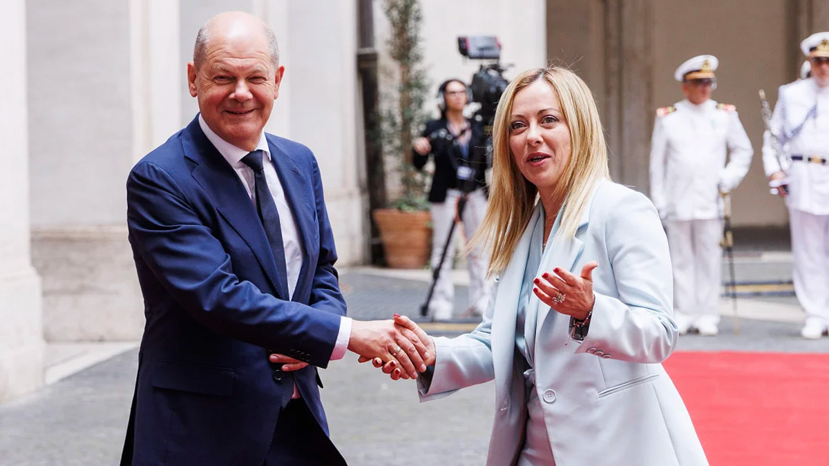scholz-meloni Migranti, bilaterale Meloni - Scholz: "Soddisfazione per l'accordo raggiunto"
