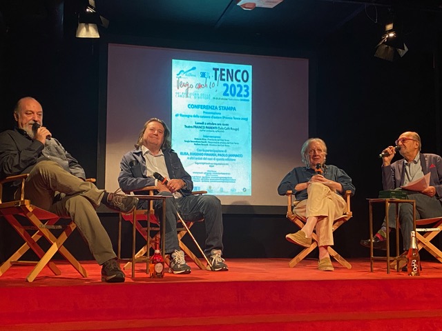 Premio Tenco 2023 da sn Finardi, Senardi, Sacchi e Silva. foto Giordano Casiraghi Al via il Premio Tenco per quattro giorni, Sanremo celebra la canzone d’autore