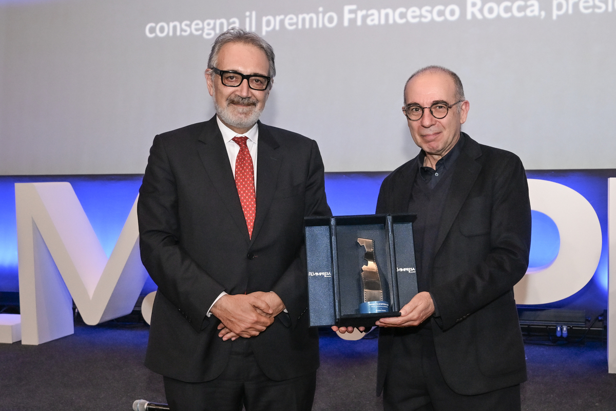 Il regista premio Oscar Giuseppe Tornatore durante la cerimonia del Premio Film Impresa 2026 alla Casa del Cinema di Roma. L’evento promosso da Unindustria riunisce imprese, istituzioni e protagonisti del cinema per raccontare il rapporto tra audiovisivo e industria - di Alessia de Antoniis