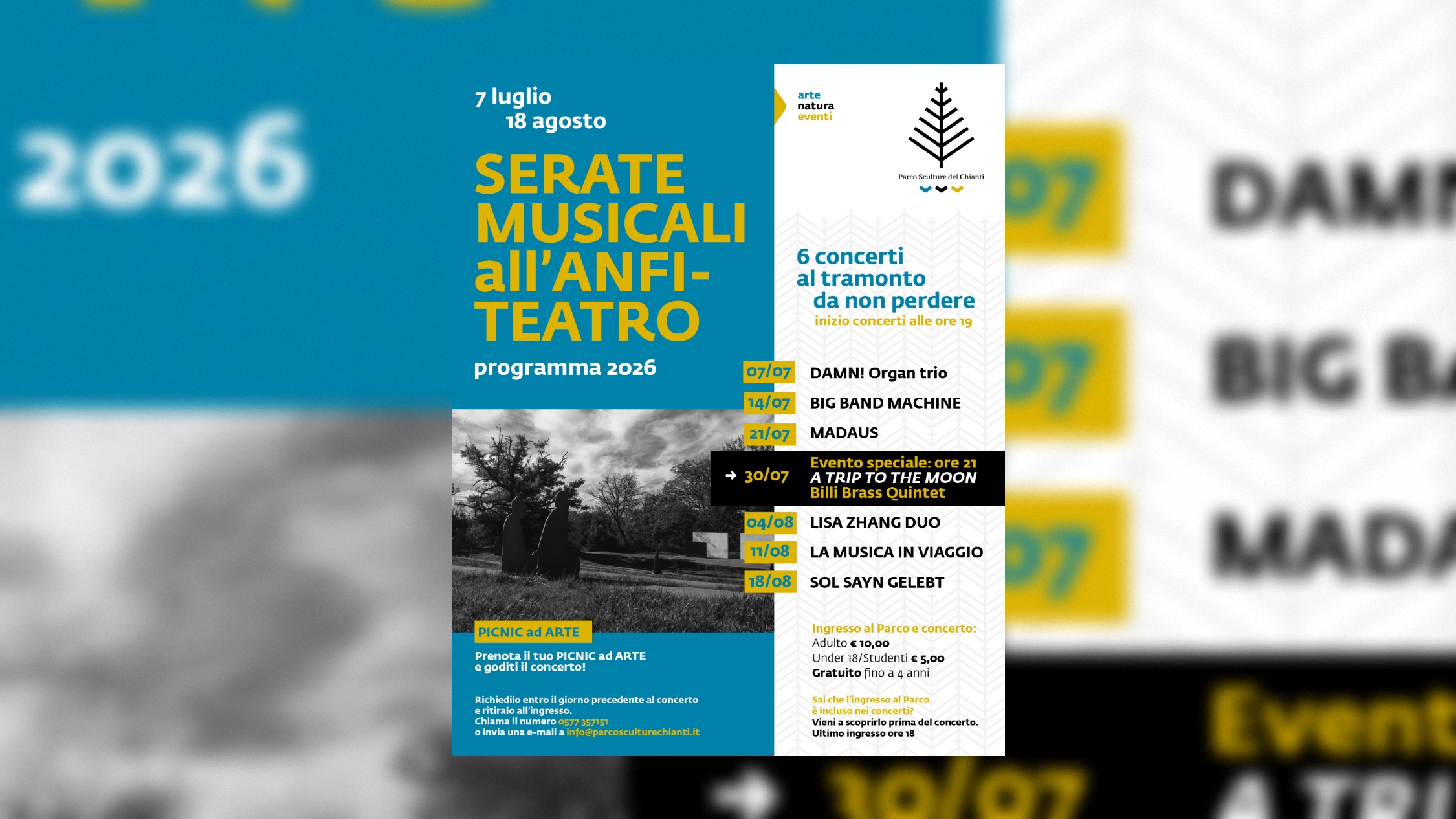 Tornano i Concerti al Tramonto nel Parco Sculture del Chianti