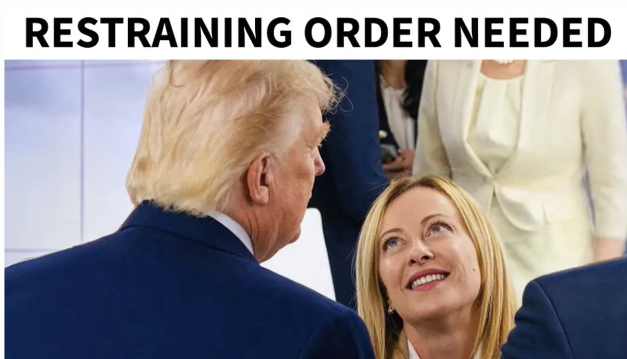 Screenshot 2026-07-06 alle 10.43.28 Trump sempre più squilibrato invoca un "ordine restrittivo" (ossia l'arresto) per Giorgia Meloni