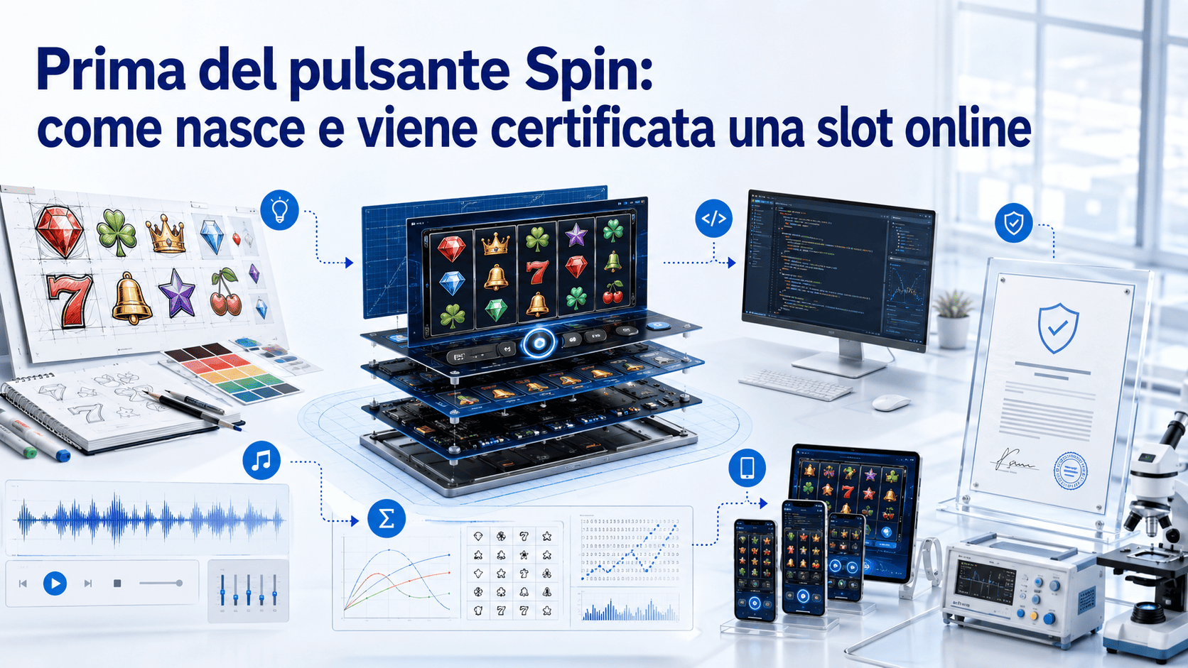 Prima del pulsante “Spin”: come nasce e viene certificata una slot online